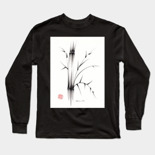 'Simplicity' - Ink brush pen Bamboo painting Long Sleeve T-Shirt